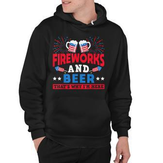 4Th July Fireworks And Beer Thats Why Im Here Director Hoodie - Seseable