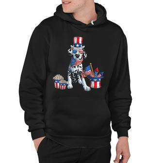 4Th Of July Dalmatian Dad American Sunglasses Dog Puppy Usa Hoodie - Seseable