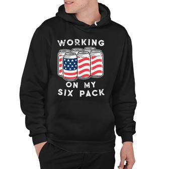 4Th Of July Drinking - Working On My Six Pack Hoodie | Mazezy