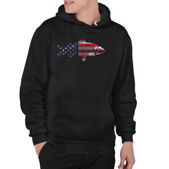 4Th Of July Fishing American Flag River Lake Hoodie | Mazezy