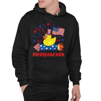 4Th Of July Patriotic Firecracker Rubber Duck Firequacker Hoodie - Seseable