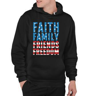 4Th Of July S For Men Faith Family Friends Freedom Hoodie | Mazezy CA