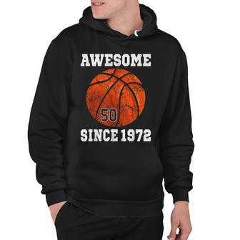 50Th Birthday Basketball Player 50 Years Old Vintage Retro Hoodie - Seseable