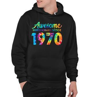 52Nd Birthday 52 Years Old Tie Dye Bday Awesome 1970 Hoodie - Seseable
