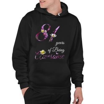 81 Years Old Awesome Floral 1941 81St Birthday Gift Hoodie | Mazezy
