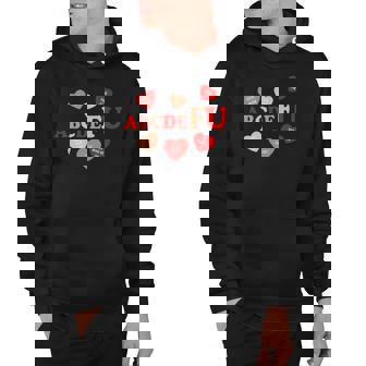 AbcDeFu Valentines Retro Funny Hearts Valentine Candy Hoodie | Mazezy