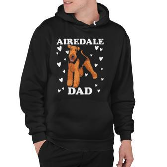 Airedale Dad Papa Daddy Pa Father Bingley Hoodie | Mazezy