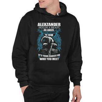 Alexzander Name Gift Alexzander And A Mad Man In Him Hoodie - Seseable
