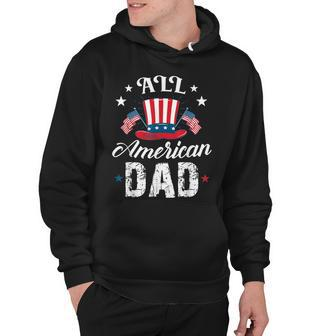 All American Dad 4Th Of July Patriot Hat With American Flag Hoodie - Seseable