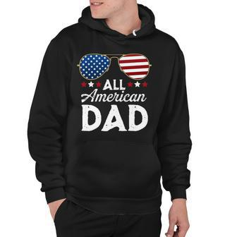 All American Dad Patriotic 4Th Of July Usa Flag Sunglasses Hoodie - Seseable
