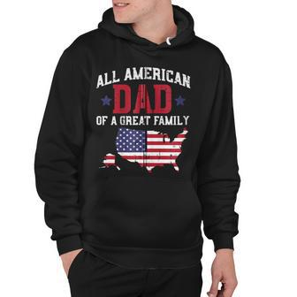 All American Dad Usa Flag 4Th Of July Fourth Patriot Men Zip Hoodie - Seseable