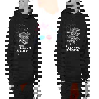 Ameowica Meowica Funny American Flag Cat Usa 4Th Of July Hoodie - Thegiftio UK