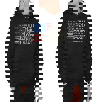 American Flag 4Th Of July Faith Family Farming Freedom Hoodie | Seseable CA