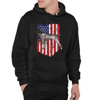 American Flag German Shorthaired Pointer 4Th Of July Usa Hoodie | Mazezy CA