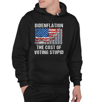 American Flag With Inflation Graph Funny Biden Flation Hoodie | Mazezy
