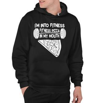 Aneisha Funny Gym M Into Fitness Fitness Pizza In My Mouth Hoodie - Thegiftio UK