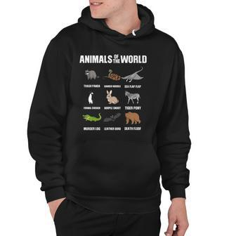 Animals Of The World Funny Rare Animals Memes Hoodie | Mazezy