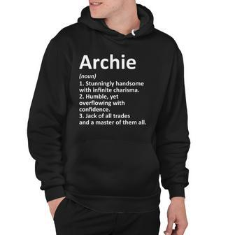 Archie Definition Personalized Name Funny Birthday Gift Idea Hoodie | Mazezy