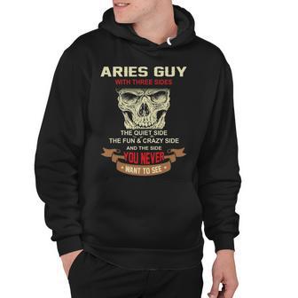 Aries Guy I Have 3 Sides Aries Guy Birthday Hoodie - Seseable