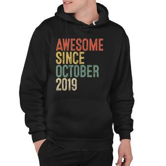 Awesome Since October 2019 3Rd Birthday Gift 3 Years Old Hoodie | Mazezy