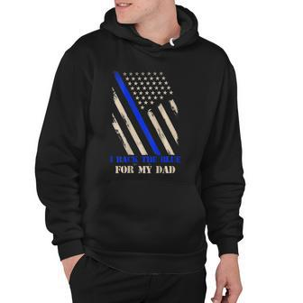 Back The Blue For My Dad Proud Polices Kids - Art On Back Hoodie | Mazezy