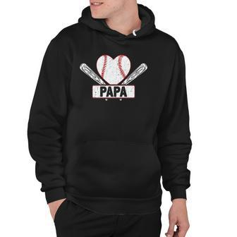 Baseball Papa Matching Family Softball Baseball Lover Hoodie - Thegiftio UK