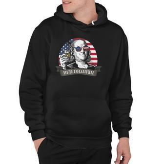 Ben Drankin Whiskey Funny 4Th Of July Pun American Flag Hoodie | Mazezy