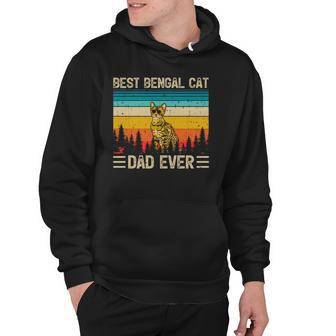 Bengal Cat Vintage Best Bengal Cat Dad Ever Fathers Day Hoodie | Mazezy