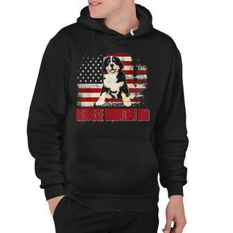 Bernese Mountain Dad American Flag 4Th Of July Dog Lovers V2 Hoodie - Seseable