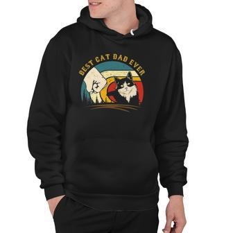 Best Cat Dad Ever Cat Daddy Cats Lover Funny Fathers Day Hoodie - Thegiftio UK