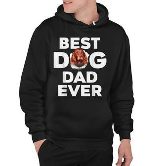 Best Dog Dad Ever Irish Setter Lovers Hoodie - Thegiftio UK