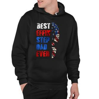 Best Effin’ Step Dad 4Th Of July Ever Shoes Trace Flag Hoodie - Seseable
