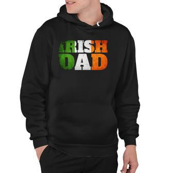 Best Irish Dad Fathers Day Grunge Irish Flag Hoodie - Thegiftio UK