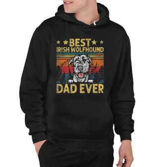 Best Irish Wolfhound Dad Ever Vintage Dog Gift Fathers Day Hoodie - Thegiftio UK