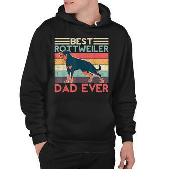 Best Rottweiler Dad Ever Dog Lover Rottie Retro Rottweiler Hoodie - Thegiftio UK