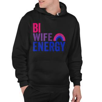 Bi Wife Energy Bisexual Pride Bisexual Rainbow Flag Bi Pride V2 Hoodie - Seseable