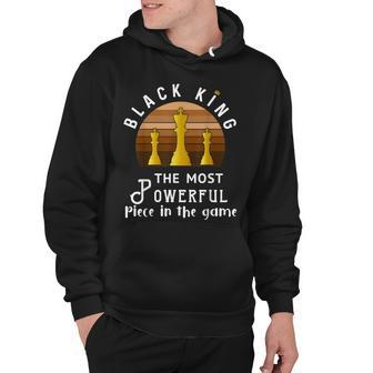 Black King The Most Powerful Piece In The Game Men Boy V3 Hoodie - Seseable