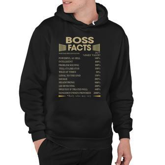 Boss Name Gift Boss Facts Hoodie - Seseable