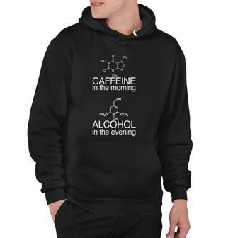 Caffeine Molecule & Alcohol Molecule Funny Gift Hoodie | Mazezy