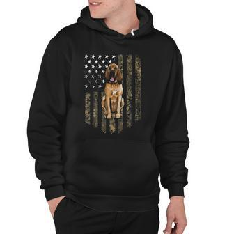 Camo American Flag Bloodhound 4Th Of July Usa Hoodie | Mazezy
