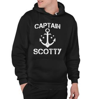 Captain Scotty Funny Birthday Personalized Name Boat Gift Hoodie | Mazezy