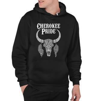 Cherokee Pride Tribe Native American Indian Buffalo Hoodie | Mazezy