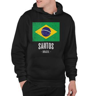 City Of Santos - Brazil Br Brazilian Flag Merch - Graphic Hoodie | Mazezy