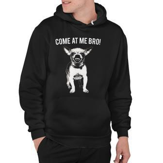 Come At Me Bro Funny Chihuahua Small Dog Lover Gift Hoodie | Mazezy