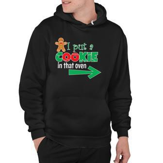 Cookie In That Oven Christmas Pregnancy Announcement Dad Hoodie | Mazezy