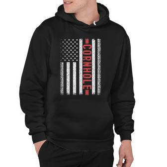 Cornhole American Flag 4Th Of July Bags Player Novelty Hoodie | Mazezy