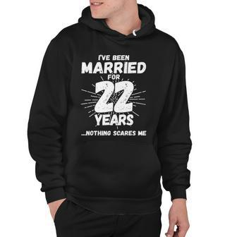 Couples Married 22 Years - Funny 22Nd Wedding Anniversary Hoodie | Mazezy