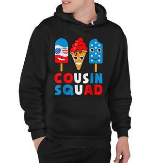 Cousin Squad 4Th Of July Cousin Crew American Flag Ice Pops Hoodie - Seseable