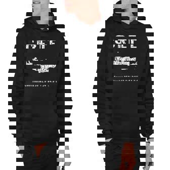 Crete Greek Island Map Mediterranean Greece Souvenir Hoodie | Mazezy