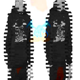 Cute Blue Dragon And His Cookie Treasure Hoard Hoodie | Seseable UK